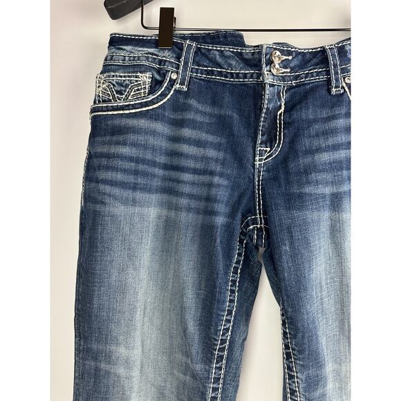 Vigoss The New York Capri Jeans Embellished Thick Stitch Women's Plus Size 20 - Picture 9 of 16